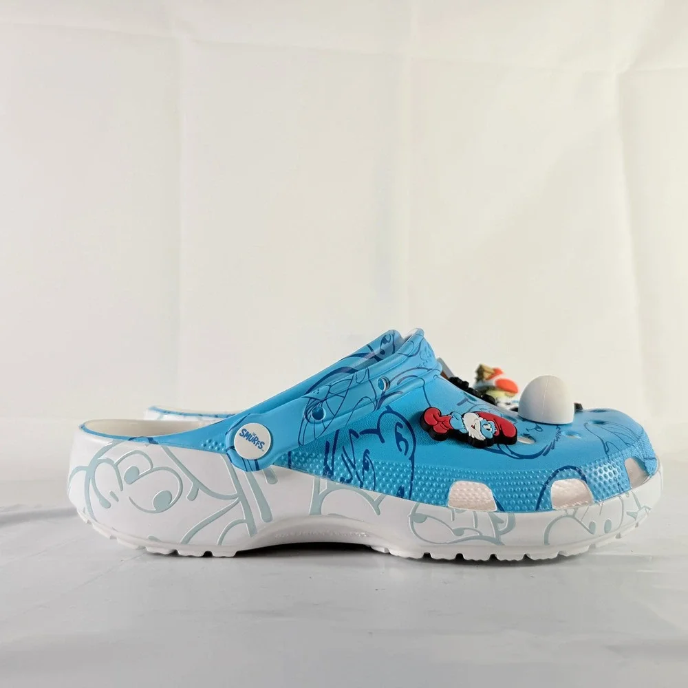 Crocs Smurfs Classic Clog‎ Blue Multi Mens 10 Womens 12 Comfort Shoes New